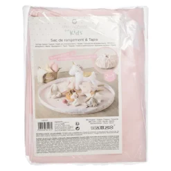 Atmosphera Tapis De Jeux A Remballer Rose- Petits Rangements