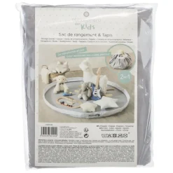 Atmosphera Tapis De Jeux A Remballer Gris- Petits Rangements