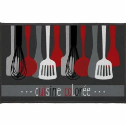 maxibazar Tapis Deco Rectangle 50X80 Cm Imprime Cuisinette- Tapis De Cuisine