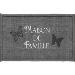 maxibazar Tapis Deco Rectangle 50X80 Cm Imprime Familia- Tapis De Cuisine