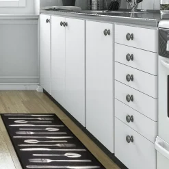 maxibazar Tapis Deco Rectangle 57X115 Cm Imprime Lunch- Tapis De Cuisine