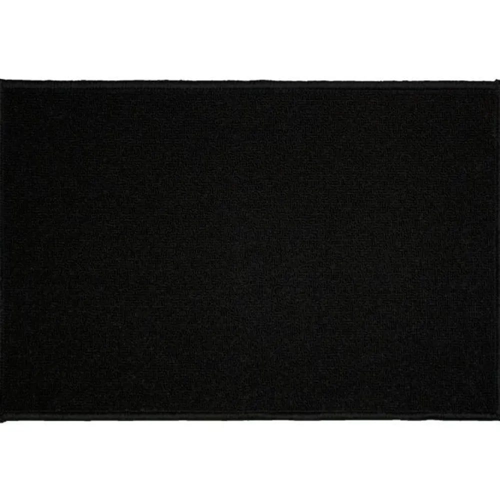 maxibazar Tapis Deco Rectangle 40X60 Cm Uni Primobis Noir- Tapis De Cuisine