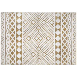 maxibazar Tapis Double Tuft Miska Ivoire 120X170Cm- Tapis Deco
