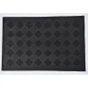 maxibazar Tapis Drew 40X60Cm Damier Caoutchouc Noir- Tapis D'Entree Et Paillassons
