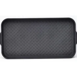 maxibazar Tapis Egouttoir 37X73Cm Polyethylene Noir- Tapis D'Entree Et Paillassons