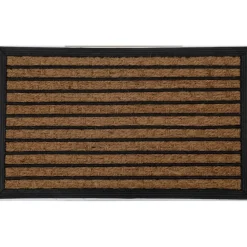 maxibazar Tapis Eloi 45X75Cm Coco Tresse Caoutchouc Traits- Tapis D'Entree Et Paillassons