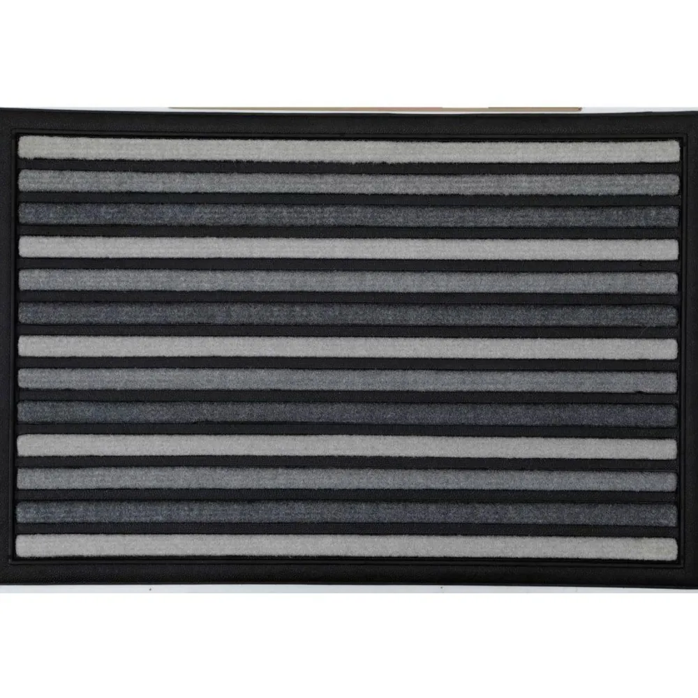 maxibazar Tapis Gautier 40X60Cm Nylon Caoutchouc Gris- Tapis D'Entree Et Paillassons