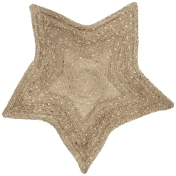 Atmosphera Tapis Jute Etoile Pois Dores- Tapis Enfant