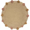Atmosphera Tapis Jute Lurex Et Pompons- Tapis Enfant