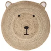 Atmosphera Tapis Jute Tete Ourson D.100Cm- Tapis Enfant