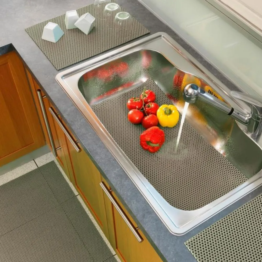 maxibazar Tapis Multiusage 43X32 Cm Softy Uni Tubulo Taupe- Softy