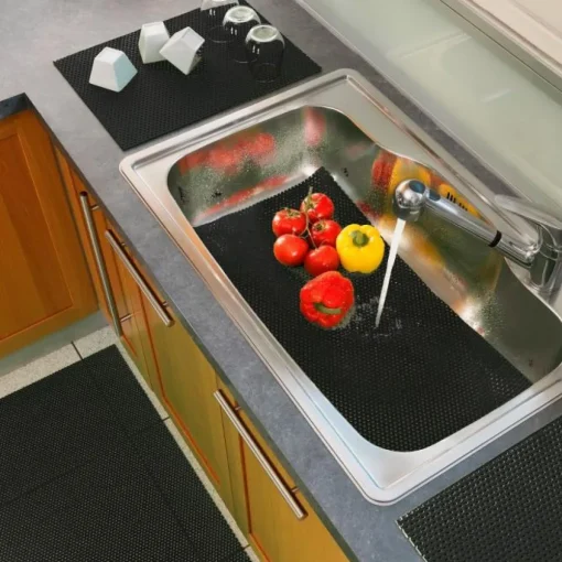 maxibazar Tapis Multiusage 65X43Cm Softy Uni Tubulo Anthrac- Softy