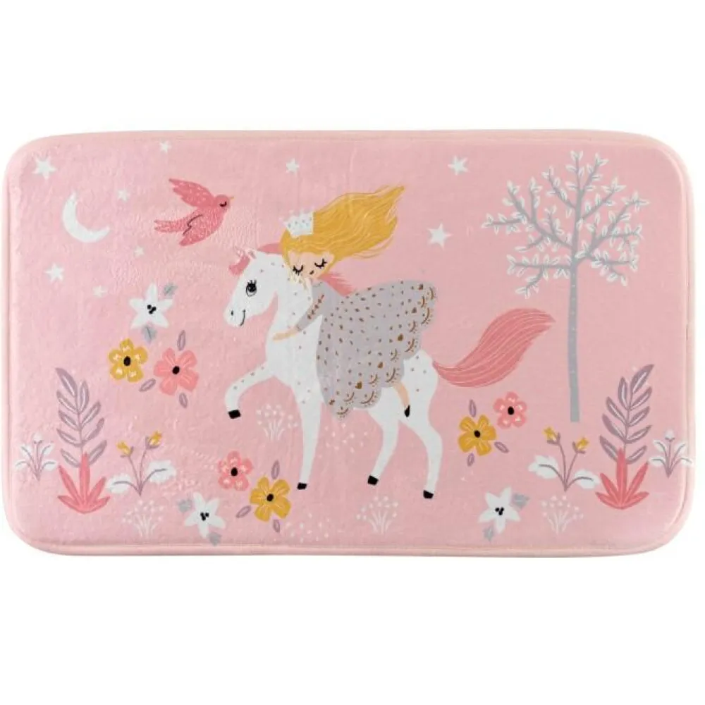 maxibazar Tapis Rectangle 45 X 75 Cm Velours Imprime Fee Des Bois- Tapis Enfant