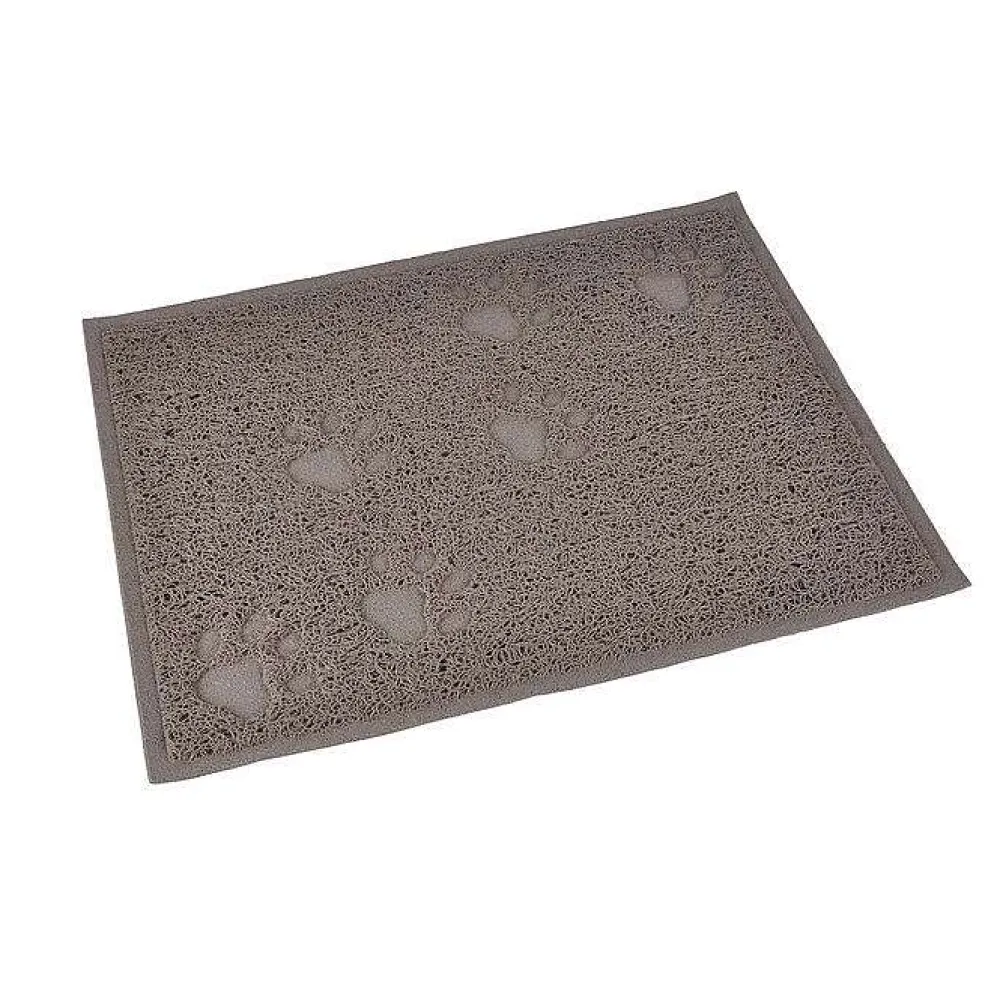 Repas Et Accessoires|* Tapis Rectangle Motif Pattes 40X30Cm Taupe