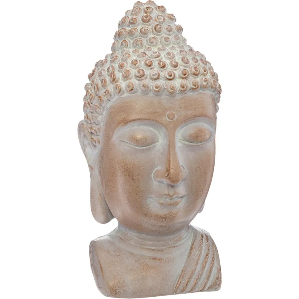 Atmosphera Tete Bouddha Blanchi H.38Cm- Jardins, Statues Et Objets Zen
