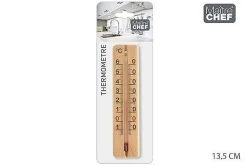 Divers Bazar|* Thermometre Bois 13.5Cm