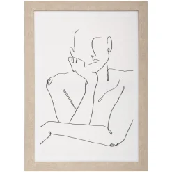 maxibazar Toile Imprime Visage Cadre 50X70Cm- Toiles Et Tableaux