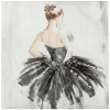 Atmosphera Toile Imprimee Et Strass Danseuse D.48X48Cm- Toiles Et Tableaux