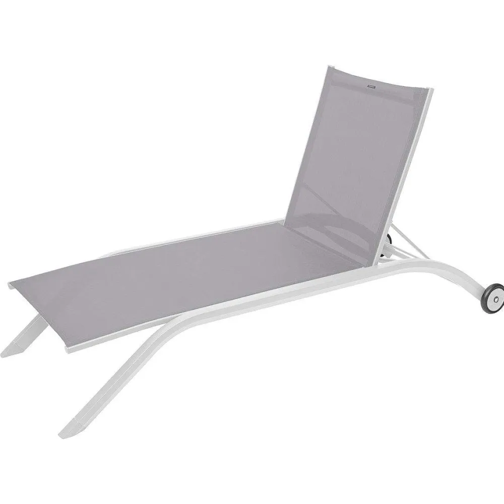 * Chaise Longue Et Transat De Jardin>Transat Milenio Galet Blanc