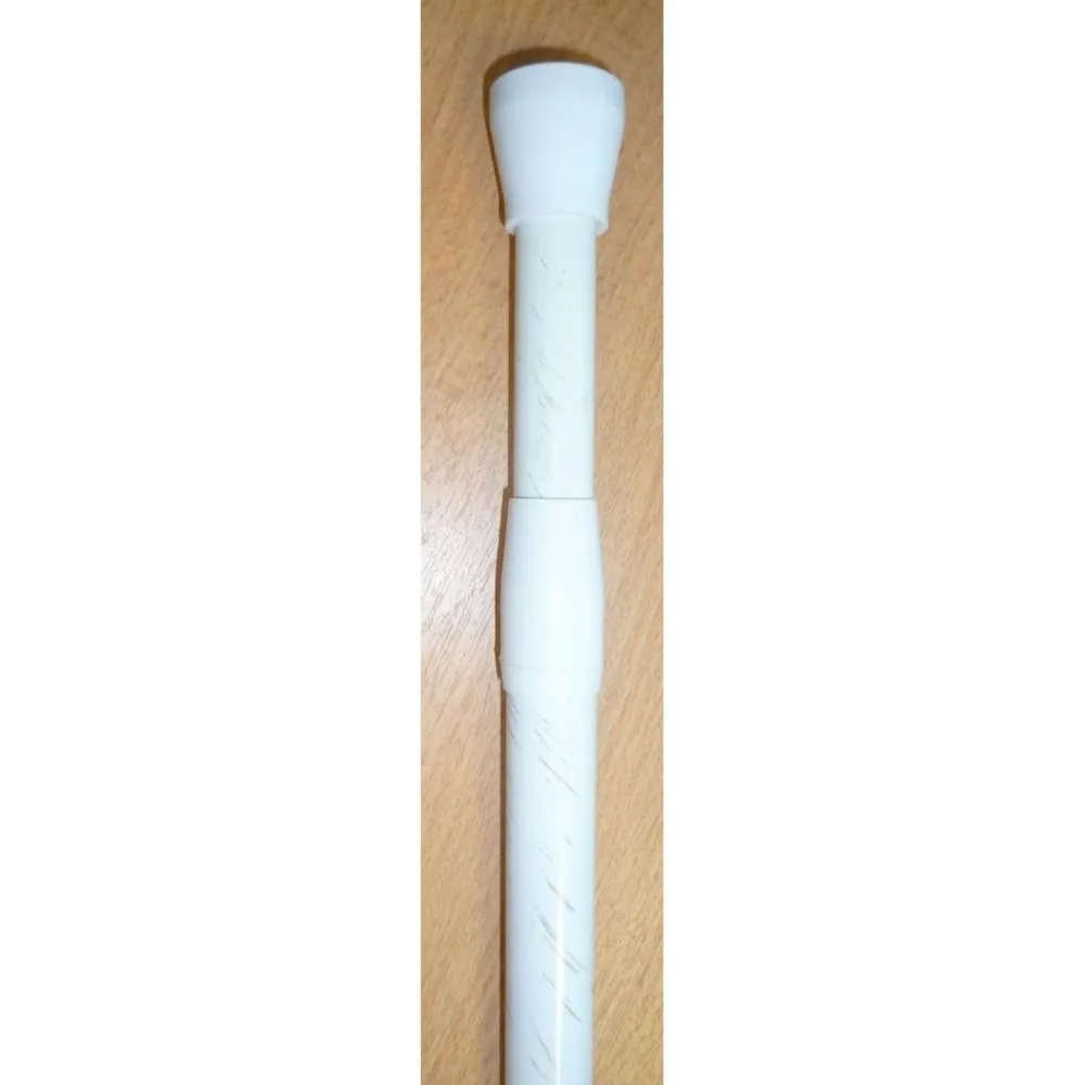 maxibazar Tringle Extensi Entre Murs D22 110 200Cm Blanc Et Or- Vitrages