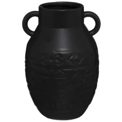 maxibazar Vase Ceramique Mat Anse Tropiques Australes H.25Cm- Vases Et Caches Pots