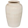 maxibazar Vase Ceramique React Sea View Blanc H.30Cm- Vases Et Caches Pots