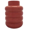 maxibazar Vase Cercles Terracotta Glossy H.19Cm- Vases Et Caches Pots
