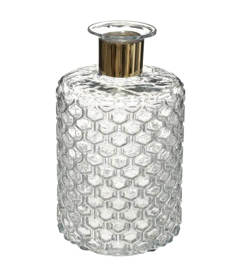 Atmosphera Vase 3D Top Metal Suite H.26.5Cm- Vases A Poser