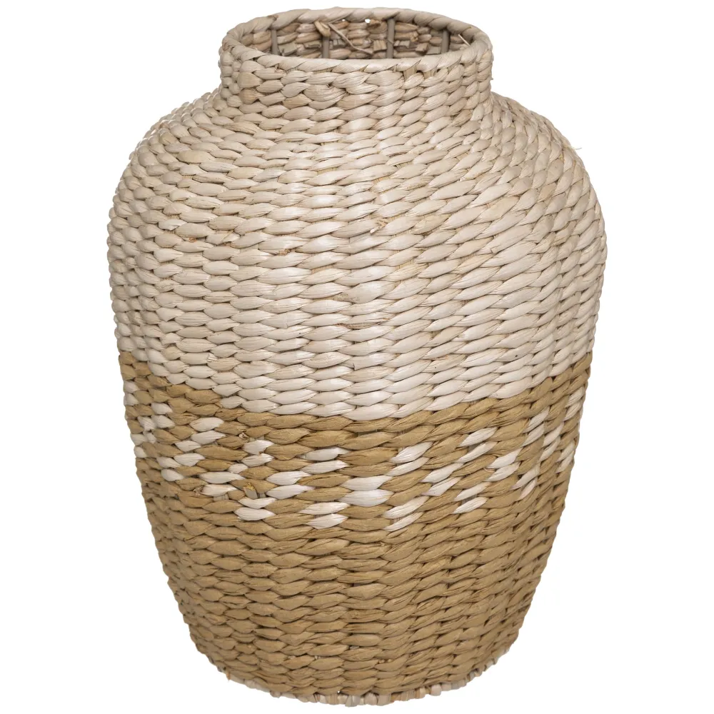 maxibazar Vase Naturel Bicolore Carmen D.25X32Cm- Vases Et Caches Pots
