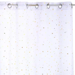 Atmosphera Voilage Etoiles Or D.140X250- Voilage Et Rideau Enfant