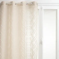 Atmosphera Voilage Jacquard Sama Lin 140X240Cm- Textile Deco