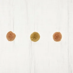 Atmosphera Voilage Pompons Rose Ocre- Voilage Et Rideau Enfant