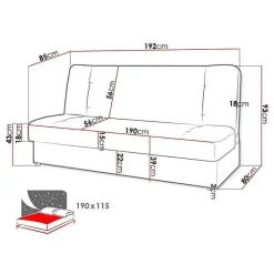 * Canapés Convertibles></noscript>Zelie Clic Clac Noir